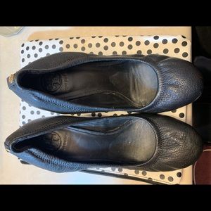 Tory Burch black ballet wedge pump size 9